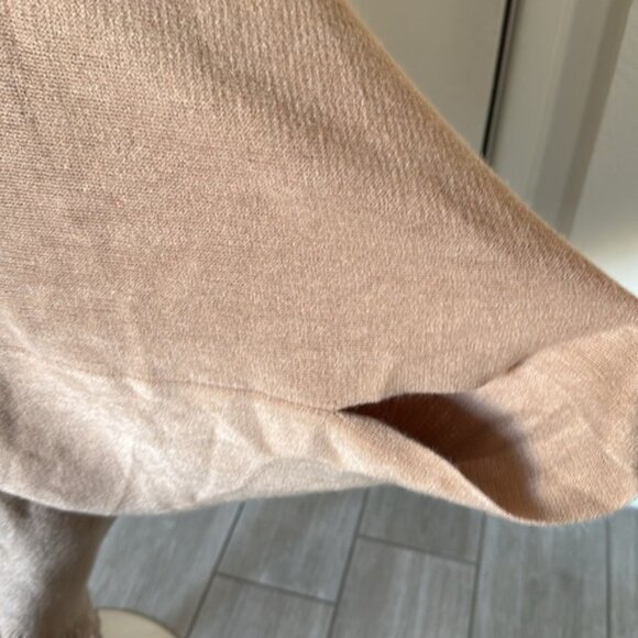 Layers by Lizden Womens Fringe Open-Front Poncho Taupe One Size cardigan - Picture 3 of 7